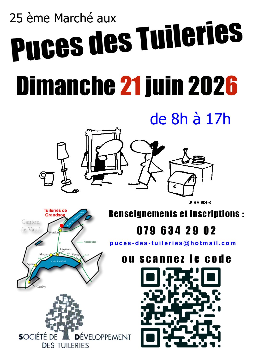 affiche marché aux puces des tuileries